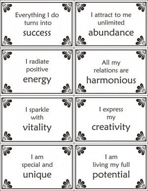 Printable affirmation cards on self-esteem. Positive Affirmation ...