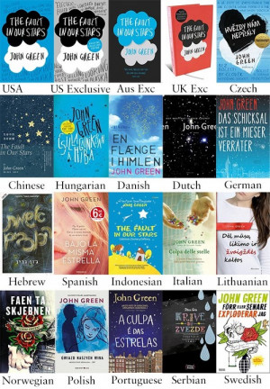 The Fault in Our Stars International book covers