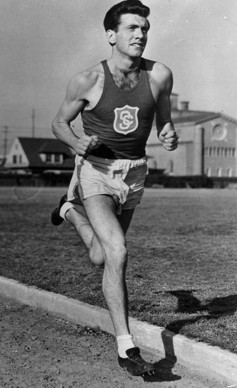 Louie Zamperini during his glory days at USC.