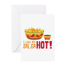 Tortilla Chips Hot Salsa Greeting Cards