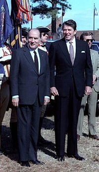 François Mitterrand e Ronald Reagan, 1981