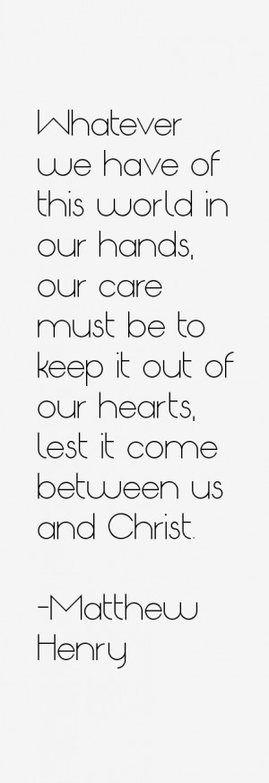Return To All Matthew Henry Quotes
