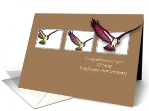 25 Year Eagle Employee Anniversary Congratulations Business card