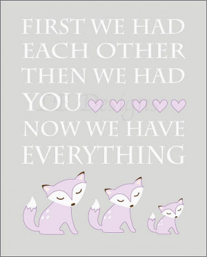 Purple and Gray Fox/Woodland Nursery Quote Print by LJBrodock, $10.00 ...