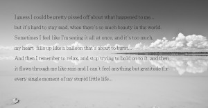 And then I remember to relax, and stop trying to hold on to it, and ...