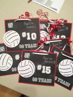 Chalkboard Volleyball locker decorations! I made these for my daughter ...
