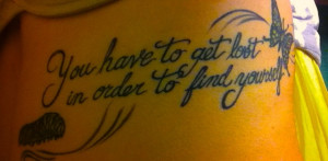 Quote Lost Tattoo Butterfly...