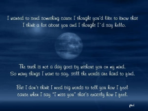 Cause I Thought You’d Like To Know That I Think A Lot About You ...