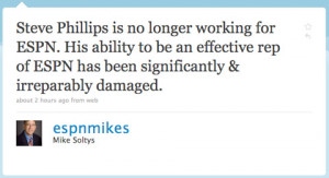 Steve Phillips is no longer working for ESPN. His ability to be an ...