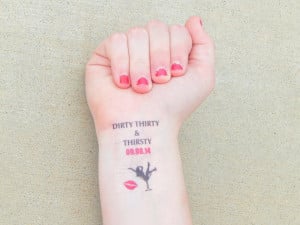 Dirty Thirty Birthday Party Temporary Tattoos - Dirty 30 Party Favors ...