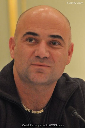 Andre Agassi promoting his autobiography 'Open' at a press conference ...