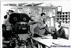 Taken during filming of the Dragnet TV movie in 1966.