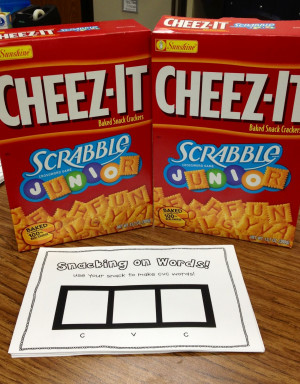 We spent the end of the day making CVC words with Cheez-It's new ...