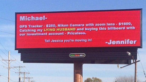 Woman Gets Revenge on Her Cheating Husband With a Giant Billboard