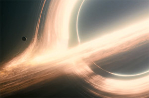 The black hole as portrayed in the movie 