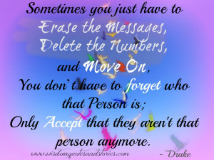 you just have to erase the messages, delete the numbers, and move ...