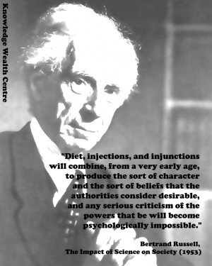 Quote: Bertrand Russell on diet, injections and injunctions
