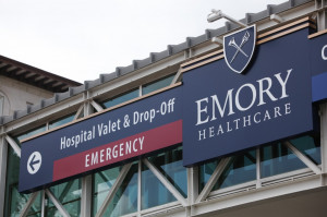 Emory University Hospital is seen on August 1, 2014 in Atlanta ...