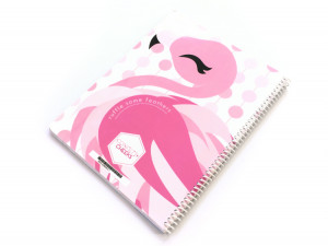 Feather Lustre Flamingo Quote Glossy Spiral Notebook