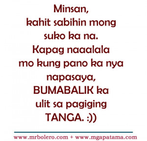 tanga love tagalog quotes Selos Quotes and Lambing Quotes