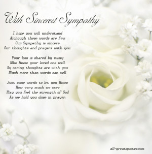 CLICK FOR – Sympathy Poems CLICK FOR – Sympathy Card Messages To ...