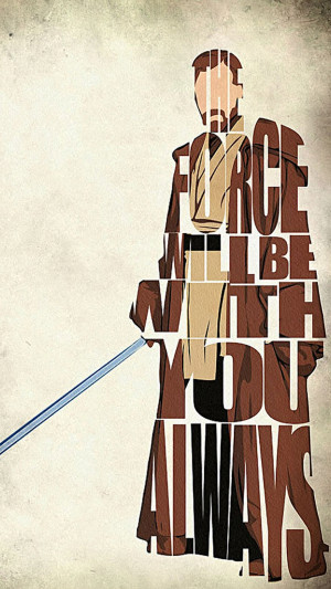 Obi-Wan Kenobi Typography Wallpaper. It is created using the quote ...