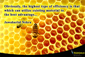 Obviously, the highest type of efficiency is that which can utilize ...