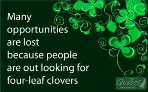 Looking for four-leaf clovers