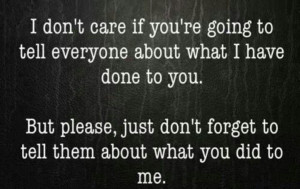 Two sides to every story....