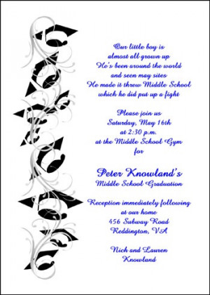 Graduation 8th Grade Announcement