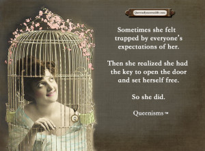 ... she felt trapped by everyone s expectations of her then she realized