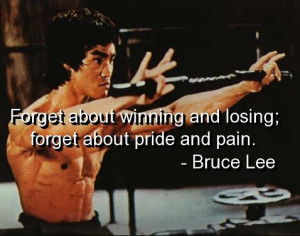 Winning, losing, pride, pain.