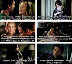 Being alone | Grey's Anatomy quote
