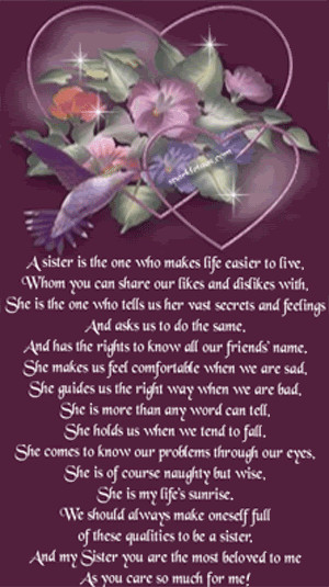 one poem One Sister by