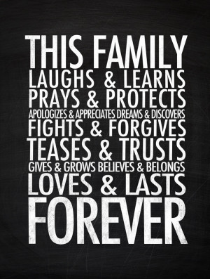This family...loves + lasts forever. #digital #artprints #quotes