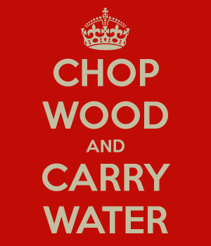 After synchronistic events you chop wood and carry water.