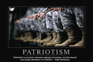 Patriotism is not short, frenzied outbursts of emotion, but the ...