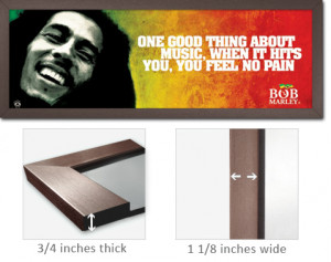 Details about Slate Framed Bob Marley Music Quote 12x36 Poster ...