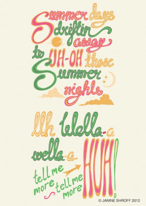 Summer Nights Grease Lyrics Grease - summer nights