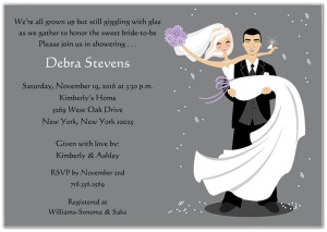 Modern Wedding or Bridal Shower Invitation – Over the Threshold