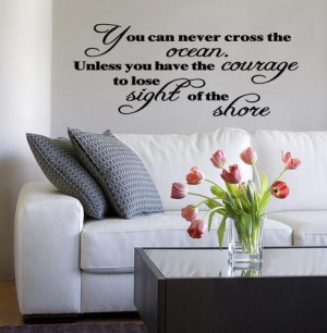 You Can Never Cross The Ocean Vinyl Wall Quote by superdecals1, $14.99