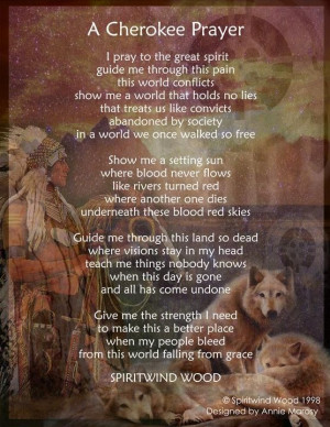 native american poems | Cherokee Prayer] Native American Posters with ...