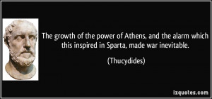 of the power of Athens, and the alarm which this inspired in Sparta ...