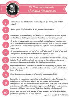 Montessori Nature: 10 Commandments of Maria Montessori - Free Word Art ...