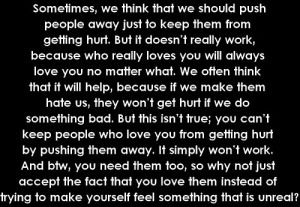 Don't push away, pull closer