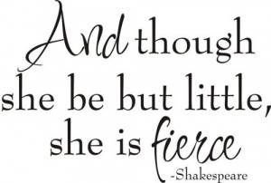 Shakespear Fierce quote wall decal sticker art