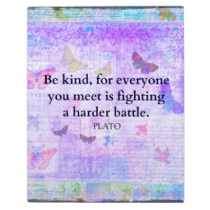 Inspirational Plato Compassion quote Plaque