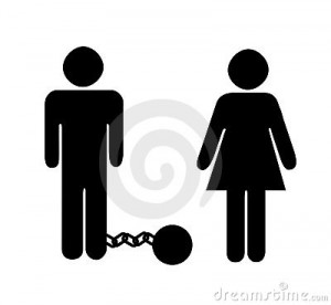 Ball And Chain Marriage Man & woman ball & chain