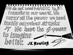 365 Days of Quote Illustrations, Day 14, JK Rowling