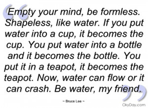 empty your mind bruce lee